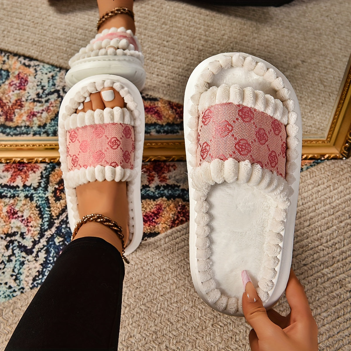 Plush Lined House Slippers