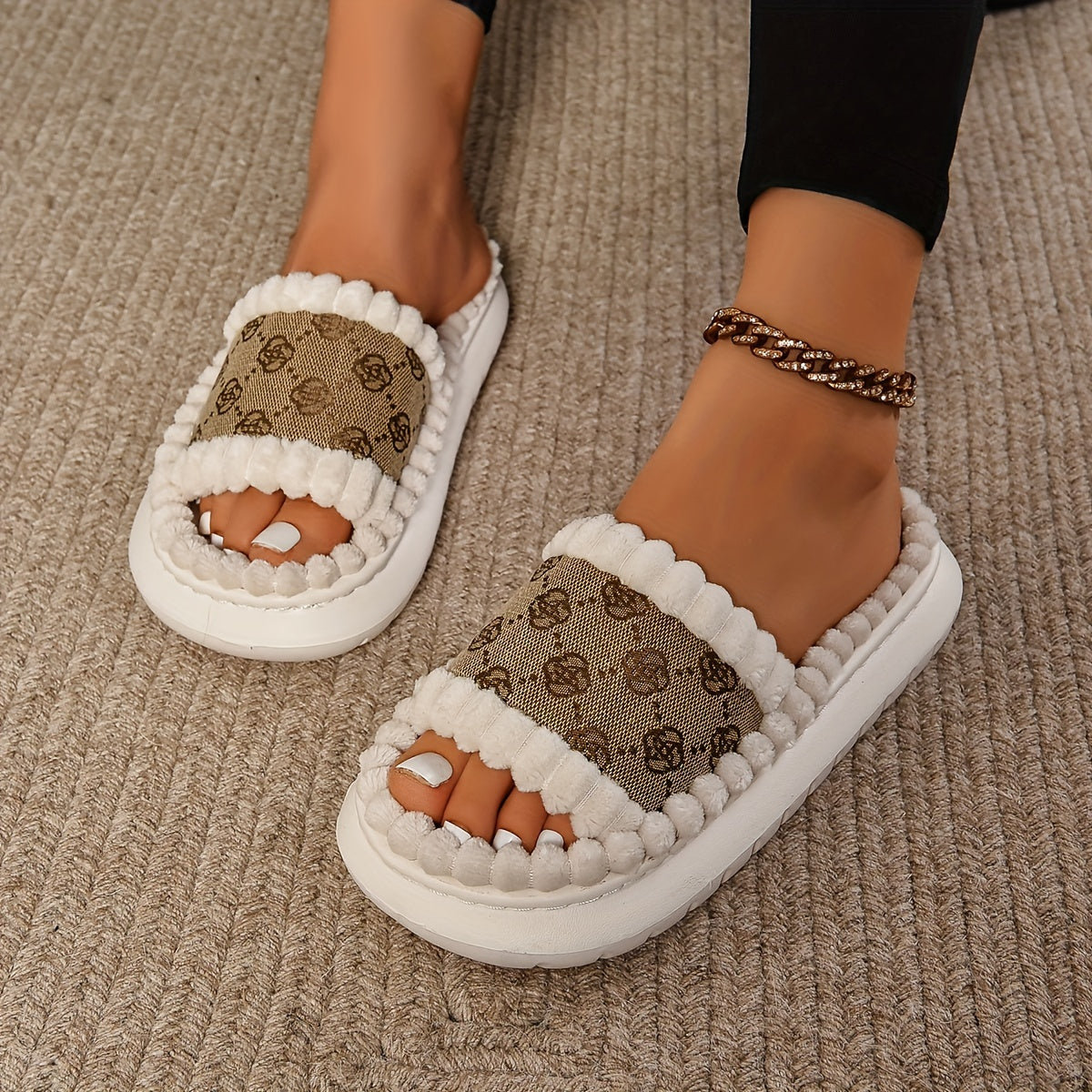 Plush Lined House Slippers