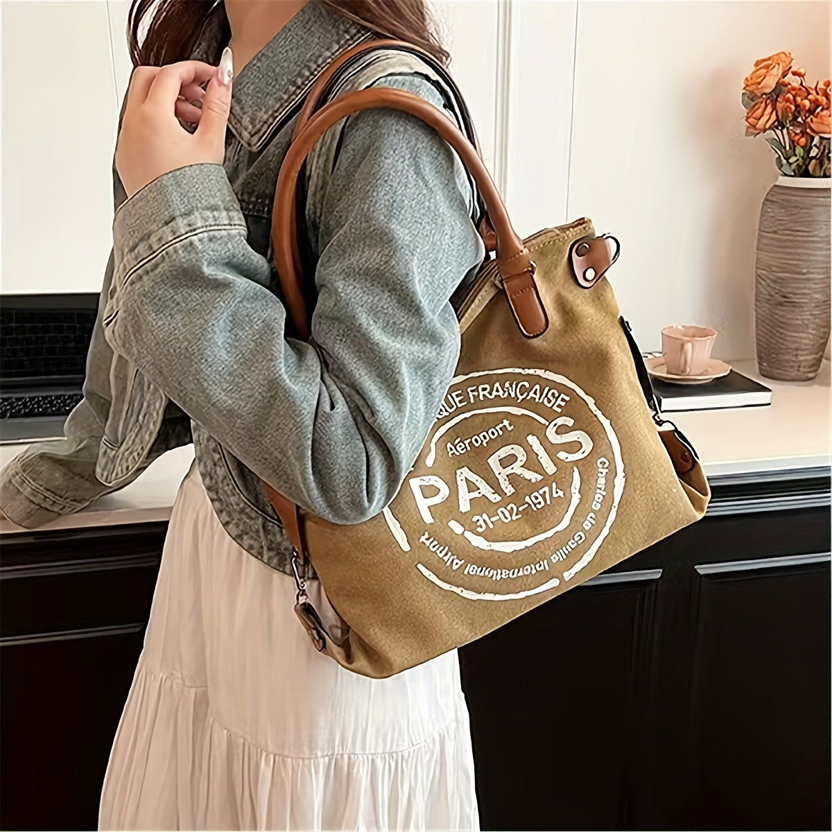 Canvas Shoulder Crossover Bag