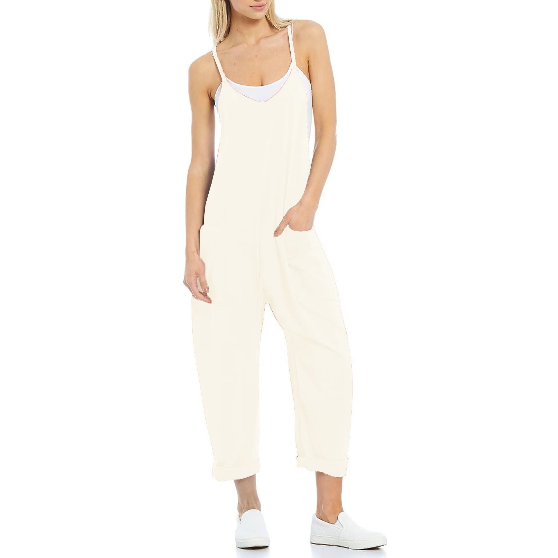 Zipper Pocket Sling Jumpsuit