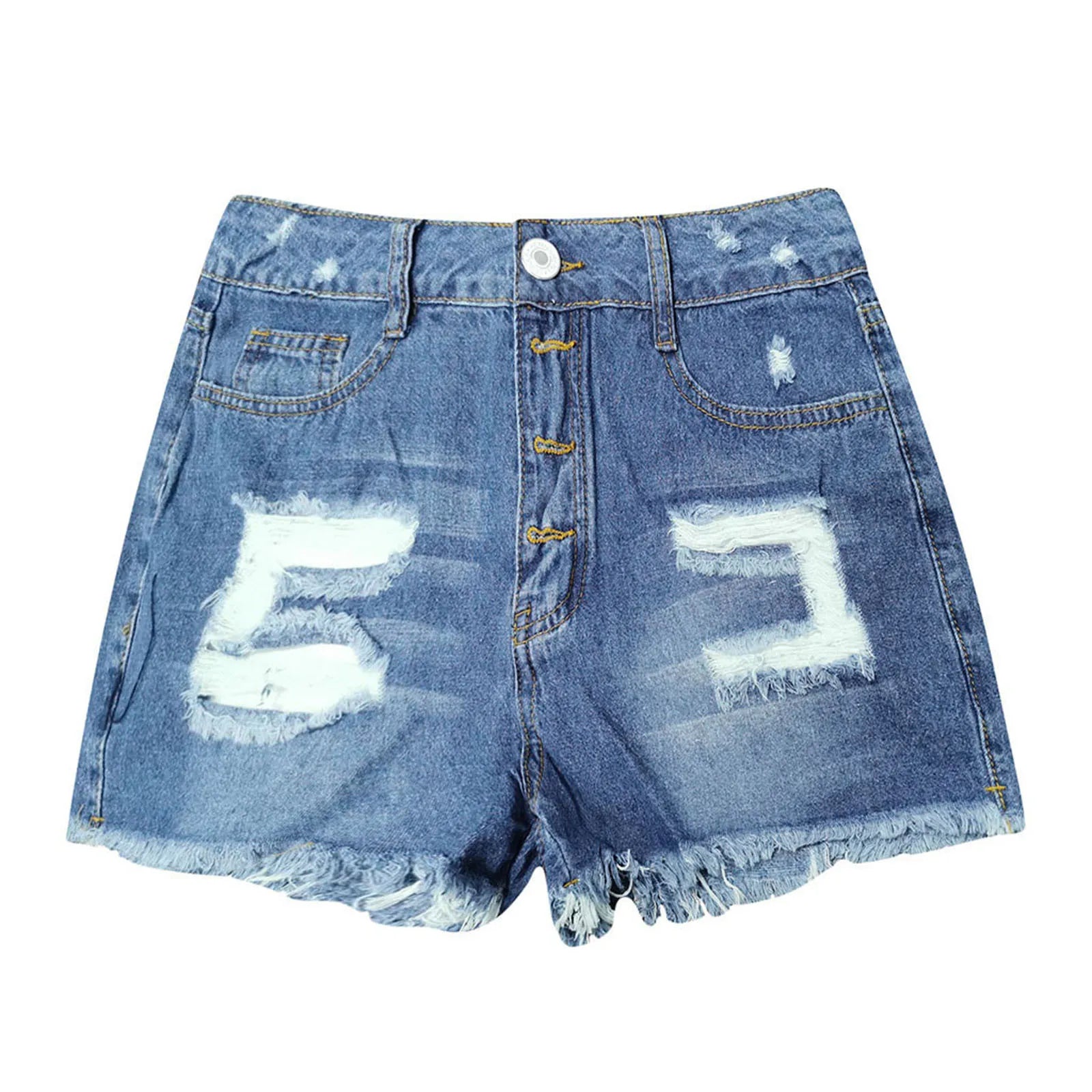 Button Down Denim Jeans Shorts