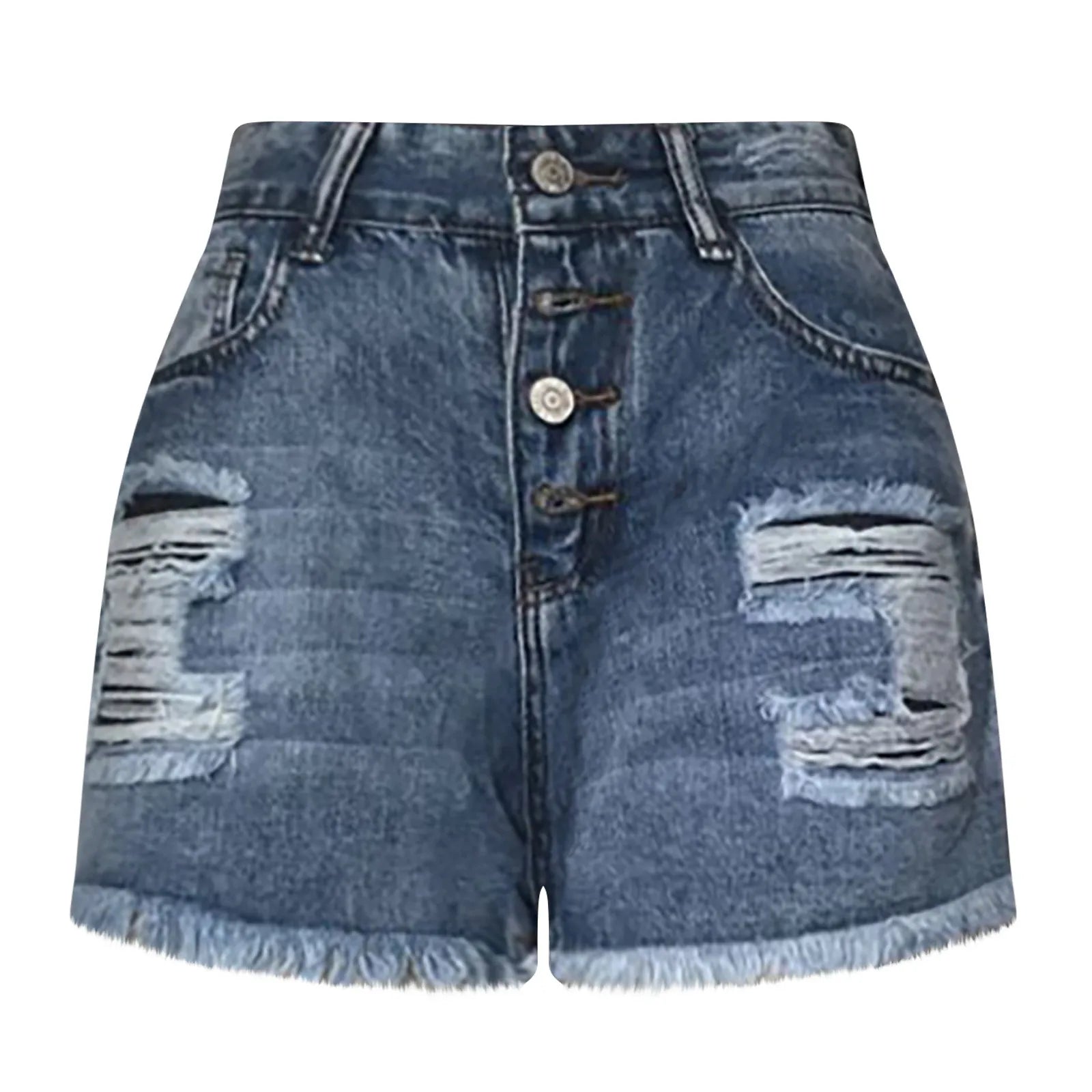 Button Down Denim Jeans Shorts