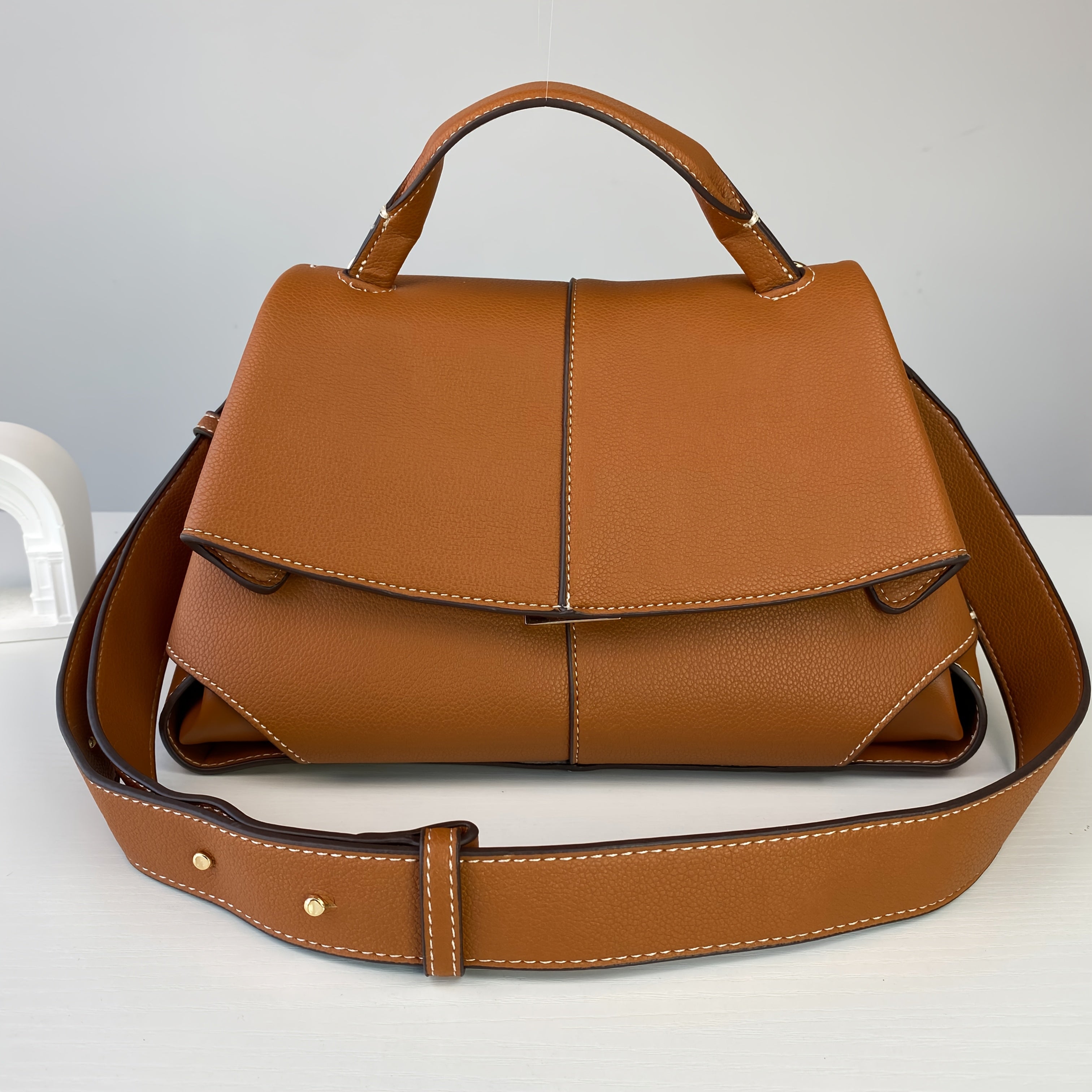 Chic Designer-Inspired Faux Leather Handbag