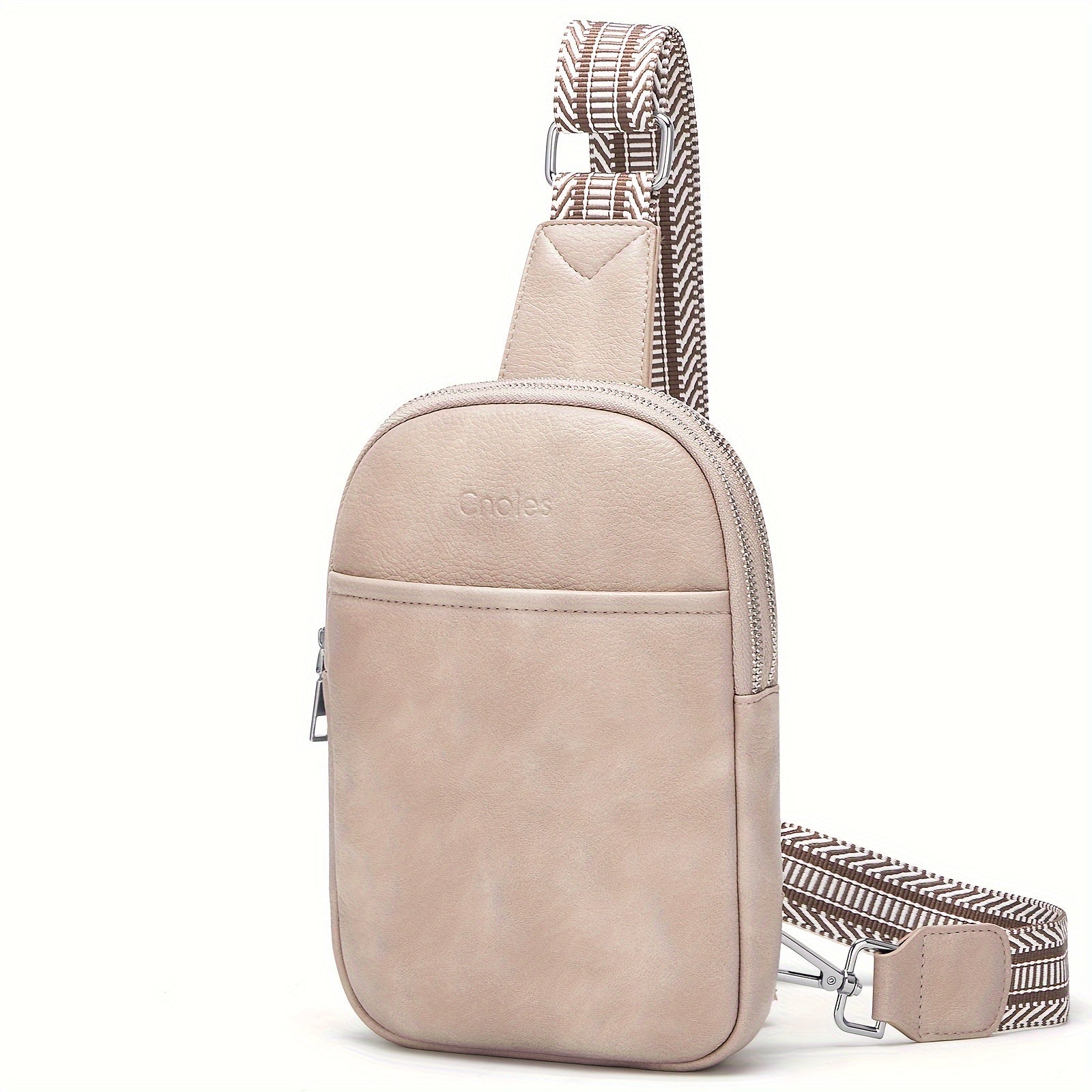 Adjustable Strap With Zipper Crossbody Bag